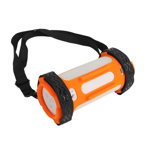 for JBL Gripスピーカー用ケースカバー シリコンケース Bluetooth ポータブルスピーカー保護カバー ショルダーバッグ 自転車マウント可能 シンプル 落下保護 キズ防止 耐衝撃 軽量 ショルダーストラップと自転車に固定ベルト付き 持ち運び便