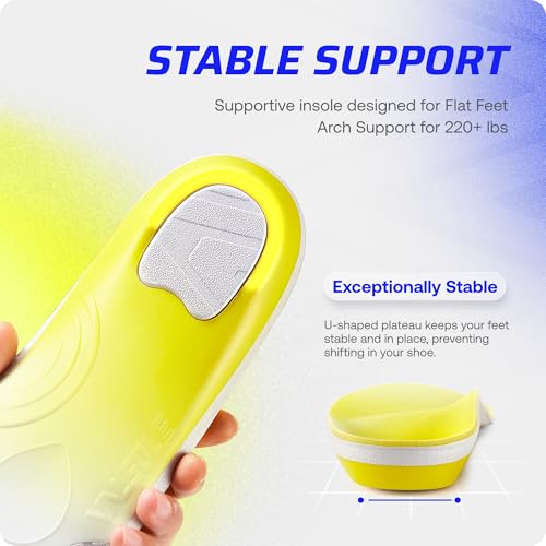 Image of VALSOLE Heavy Duty Support Orthotic Insoles for Men & Women 220+ lbs - Plantar Fasciitis, High Arch Support, Flat Feet Orthotics Inserts, Absorbs Shock, Standing All-Day Comfort Work Shoe Insoles