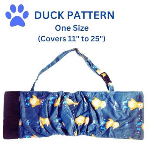 Image of Washable Dog Diaper for Female and Male-one Size for Covering Small, Medium, and Large (11 inch to 25 inch)-Reusable with Duck Style Soft Fleece-Adjustable Washable