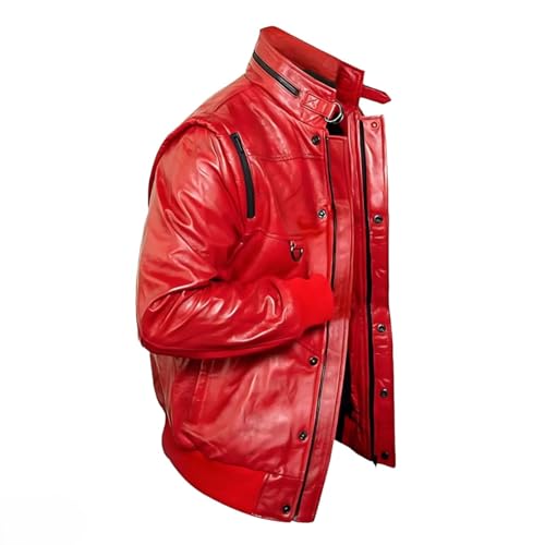 Johnny Lawrence Red Karate Kid Cobra Kobra Kai Men Leather or Faux Leather Bomber Jacket3