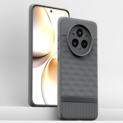 Image of Pikkme Back Cover for Realme 14 Pro Plus 5G / Realme P3 Pro 5G Camera Protection 3D Hexa Cube Design Silicone Protective Bumper Case (Grey)