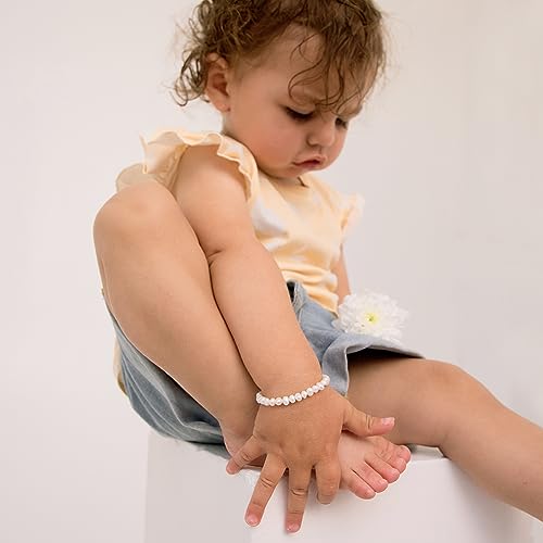 925 Sterling Silver Thin Freshwater Cultured Pearl Bracelet For Babies & Little Girls - Classic and Elegant Bracelets For Young Girls' Formal Events - Simple Bracelets For Special Occasions2