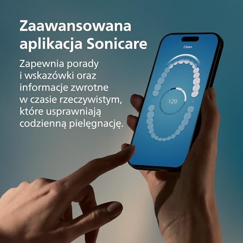 Elektryczna szczoteczka do zębów Philips Sonicare DiamondClean Smart 9400, szczoteczka soniczna z aplikacją, czujnikiem nacisku, wykrywaniem główki szczoteczki, kolor czarny, model HX9917/89