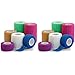 Rollos cinta cohesiva autoadhesiva-Paquete combinado 12-1" 2" 3"x5 yardas,Rollos vendas autoadhesivas y envoltura deportiva para tobillo,muñeca,esguinces e hinchazón,envolturas veterinarias