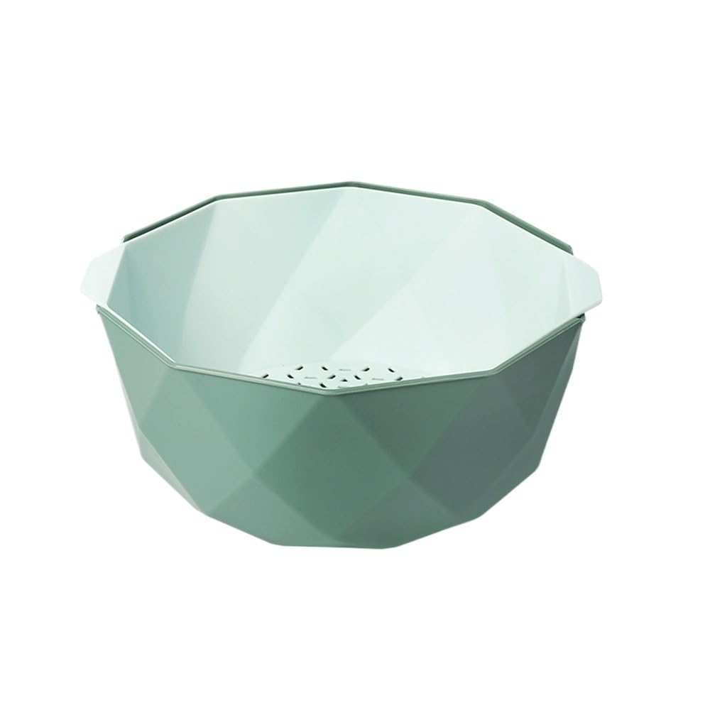 HPTHLY Fruit Plate Fruit Plate With Strainer Double Decorative Plate Household Dishwasher Snack Plate Candy Plate Fruit Plate Fruit Bowl (Green L)