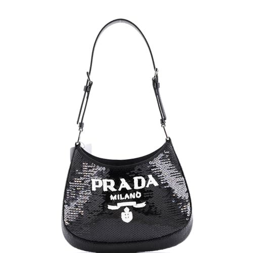 Pre-Loved Cleo Shoulder Bag Sequins Small, Black