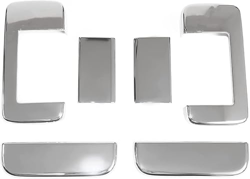 【Biue sky】新型 ダイハツ アトレーに対応 (For Atrai) s700系 6代目 2021年~ アウターフロントドアハンドルカバー ガーニッシュ (シルバー, フロント ドア 鍵穴無し)