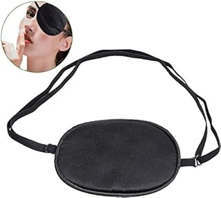 Pure Silk Eye Patch For Adults, Amblyopia Obscure Astigmatism Training Strabismus Correction Black