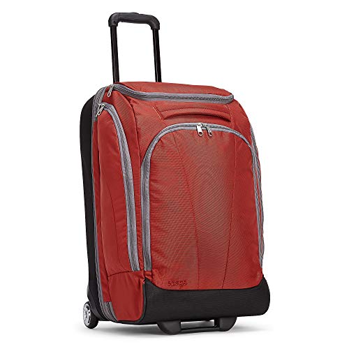 eBags Mother Lode 25 Inches Checked Rolling Duffel (Sinful Red)