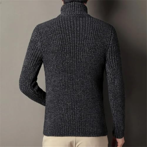 Men's Ribbed Turtleneck Sweater Slim Fit Pullover Long Sleeve Lightweight Comfortable Warm Outdoor Casual Top4