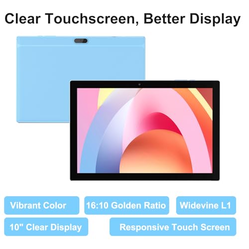 Image of 10 Inch Tablet With Case Stylus, Android 15 Tablets 8GB RAM 32GB ROM Support 1TB Expand, 10.1 IN Tableta Includes Tablet Protective Cover Dual Camera 5G WiFi-6, 6000mAh Battery 10 inch Android Tablet.
