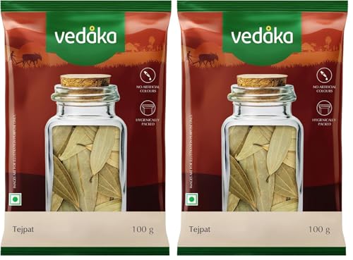 Image of Amazon Brand - Vedaka Tejpat | 100 G | Dried Whole Leaves (Pack of 2)
