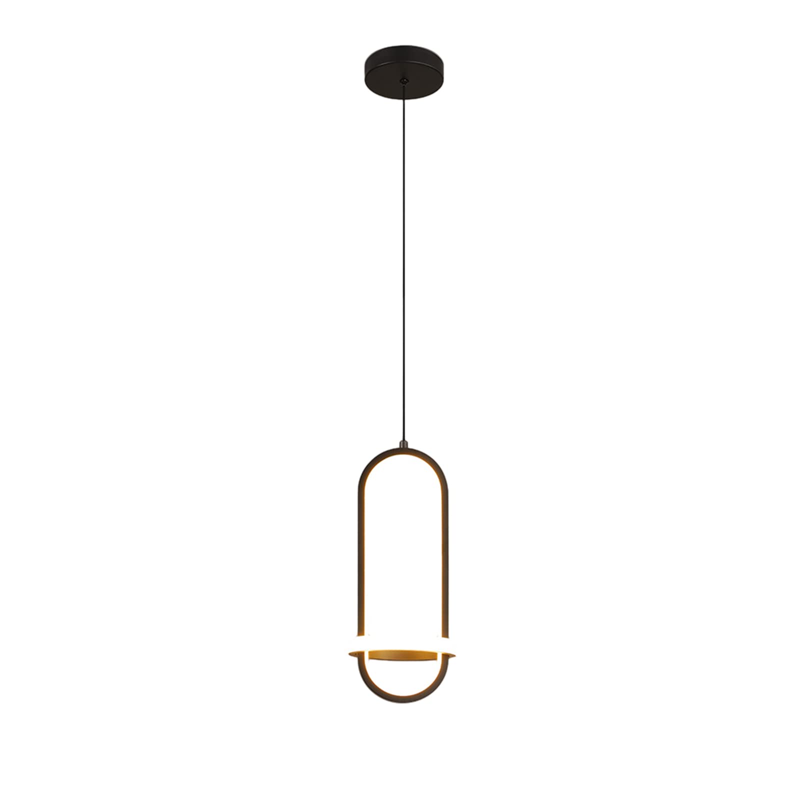 21W LED Negro: Lámpara colgante, regulable, 15 cm x 15 cm x 35 cm, Negro, para sala de estar y comedor