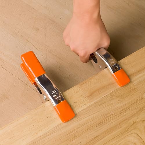 PONY 6-inch, 4-inch Heavy Duty Metal Spring Clamps Set, 2-inch, 1-inch Jaw opening, with Protective Handles and Tips, 10-piece - Image 4