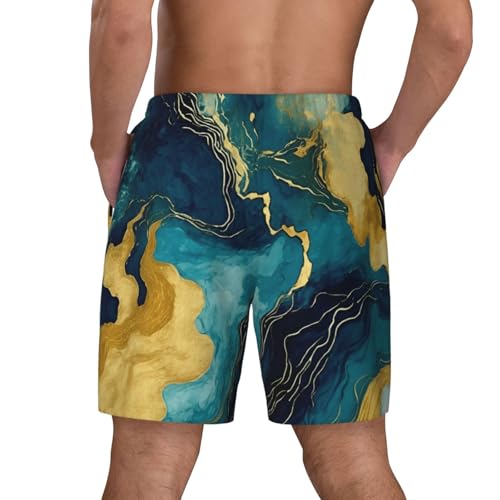 Marble Print Men Stylish Functionality Swim Trunks Breathable Beach Shorts Surfing Gym Fishing4