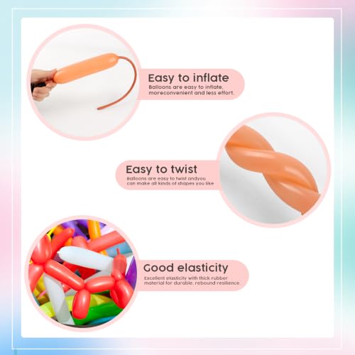 Image of Dusty Pink 260 Balloons - Long Balloons for Balloon Arch & Party Decor | Dusty Pink long balloons for balloon arch & party event decorations, thick latex & easy to inflate, great for birthday weddi