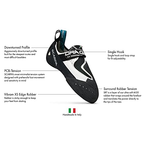 SCARPA Drago LV Rock Climbing Shoes for Sport Climbing and Bouldering - Low-Volume Fit and Specialized Performance for Sensitivity2