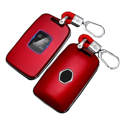 SILUOHAKE Coque de clé pour Voiture, matériau Souple, Coque de clé, résistant à l'usure, pour Koleos Kadjar Megane Captur Espace
