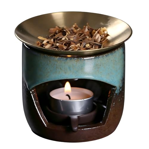 Difusor de Cerámica para Aromaterapia con Vela y Cuenco Removible