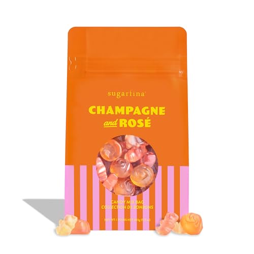 Sugarfina Champagne and Rosé Candy Mix Bag | Gummies | Champagne Bears, But First, Rosé Roses