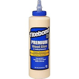 Titebond II Premium houtlijm, watervaste houtlijm voor professioneel gebruik, grootte: 473 ml, 1 stuk, 500-4