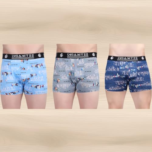 Image of Men's Nylon Stretch Printed Trunk | Ultra-Soft, Breathable Innerwear for Men | Stylish & Supportive Fit