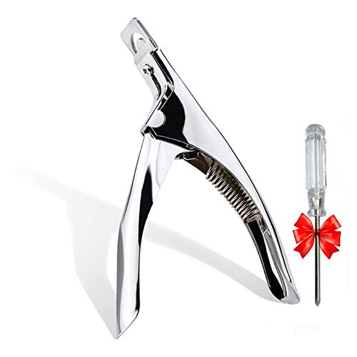 Stainless Steel Nail Cutter For Nails,Acrylic Nail Clipper,Artificial Acrylic Fake False Nail Tip Clipper Cutter for Manicure Pedicure, Salon Home Nail (Silver)