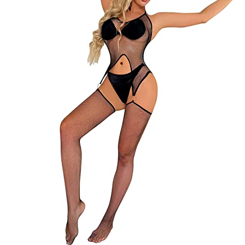 Robe sexy en filet parfaite pour pimenter vos soirées en combinaison noire