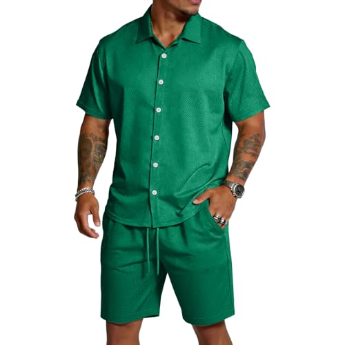 Completi Estivi Uomo, Tuta Completa, Sportivo Moda Camicia Elegante Maniche