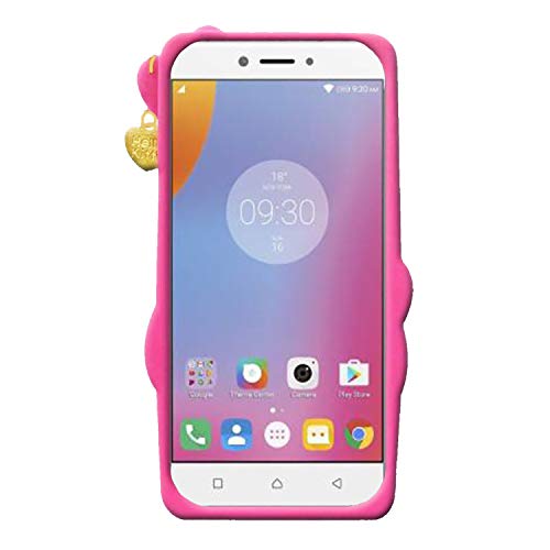 Image of Unirock Hello Kitty Back Case Cover for lenovo k6 note| 3D Cute Hello Kitty Case |Soft Silicone Rubber Back Cover with Pendant Kitty Cover for lenovo k6 note (Pink)
