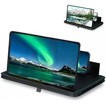 Screen Magnifier for Cell Phone, 2026 New 3D HD Magnifing Screen Enlarger Projector for Movies Videos and Gaming, Foldable Phone Stand Holder with Screen Magnifier Compatible with All Phones 10 in