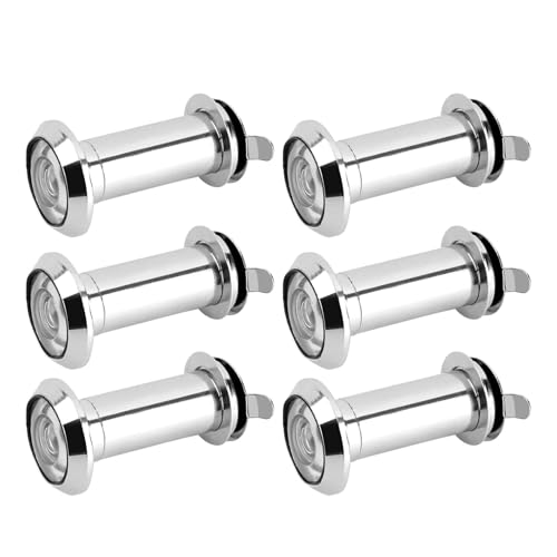Set de 6 Mirillas para Puerta, Vista Amplia 220 Grados, Longitud Ajustable para Puertas de 35-55mm, Seguridad para Hogar y Apartamento miniatura 6
