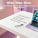 HUANUO Glass Standing Desk with Drawers, 35 x 20 Inch Electric Adjustable Height Desk, Quick Install One-Piece Tabletop with USB Charging Ports, White