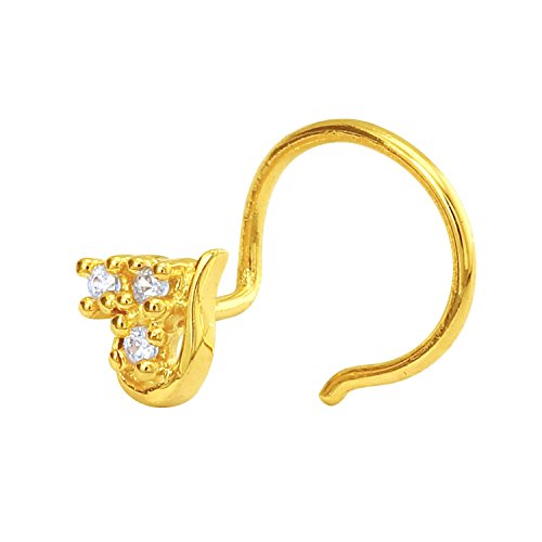 Plated Le Beau Nosepin with CZ, Elegant Design
