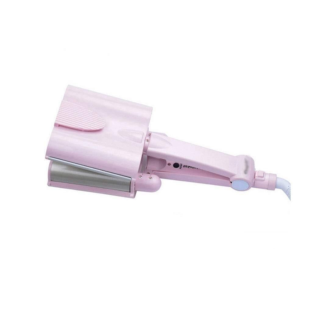 Ceramic 3-Tube Hair Curling Iron Big Wave Curling Hair Curler with LED Display and 5 Temperature Settings Quick