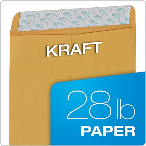 Quality Park Envelopes, Redi-Seal Catalog Envelopes, 9 x 12 Inches, 28 lb Light Brown Kraft, Self-Sealing, 100 Count - Ideal for Mailing, Storage, and Organizing image 6