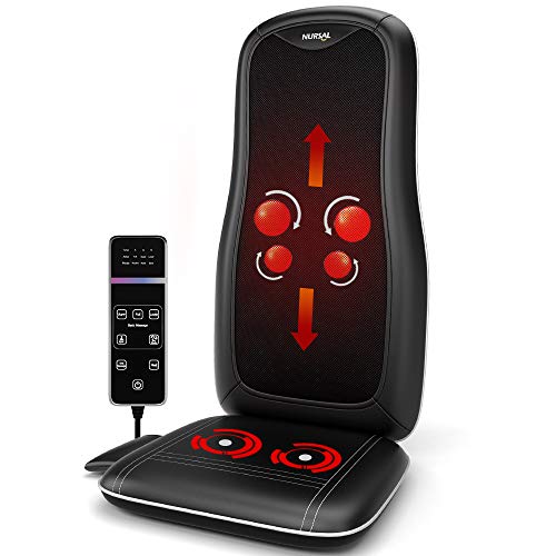 NURSAL Shiatsu Massage Seat Cushion and 3D Deep Kneading, Pressing, Rolling and Vibrating