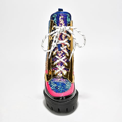 Women's Rhinestone Cowboy Booties - Western Ankle Boots with Pointed Toe, Block Heel & Lace-Up Design for Casual Dress or Party | Stylish Comfortable Short Booties (Nell)4