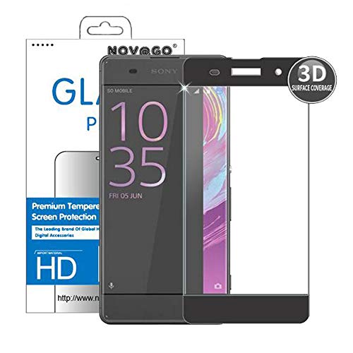 NOVAGO compatible avec SONY XA Film protection écran en verre trempé incurvé (arrondi sur le...