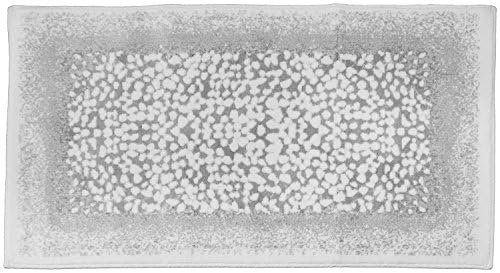 PERLARARA Tappeto Bagno Assorbente ed Antiscivolo in Cotone Lavabile in Lavatrice - Lungo 60x130 cm - Grigio Diana