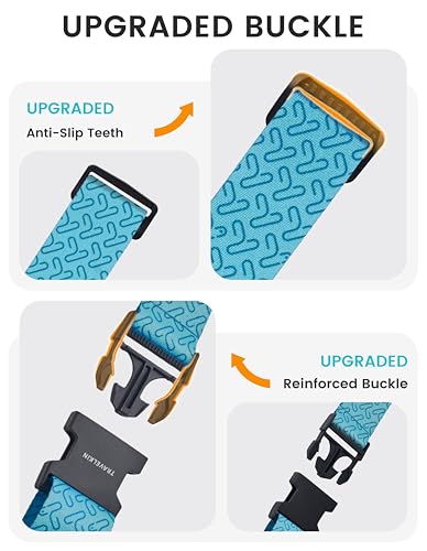 Image of Travelkin Luggage Straps TSA Approved, Suitcase Straps with TSA Lock | Adjustable, Cross luggage belt strap, combination lock, Travel,Reinforced Buckle,multiple colors, locking suitcase belt
