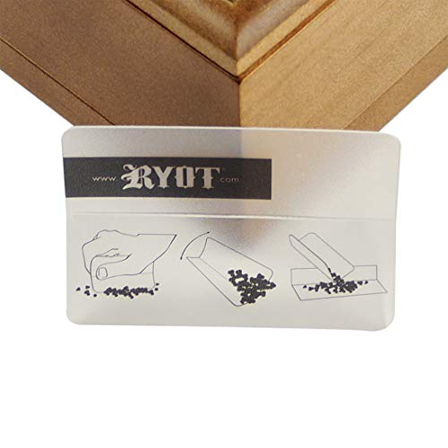 Ryot 3X5” Glass Top Box In Natural | Premium Wooden Box Perfect For Sifter - Monofilament Mesh Screen - Glass Base Tray - Prep Card - Pollen Catcher - Storage Divider #TOP3