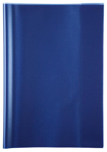 Buchumschlag, 10 Heftumschläge, DIN A4, transparent blau, Polyester, keine Verschlussart