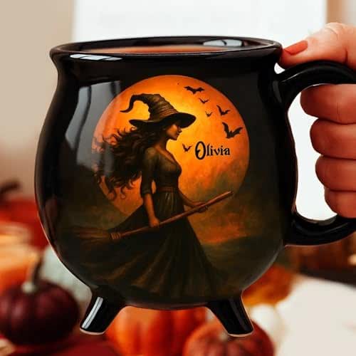 Custom Personalized Witch Halloween Mug - Halloween Gift Idea - The Leaky Cauldron