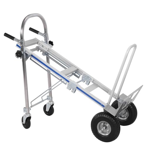 Carretilla industrial convertible 2 en 1 con ruedas miniatura 1
