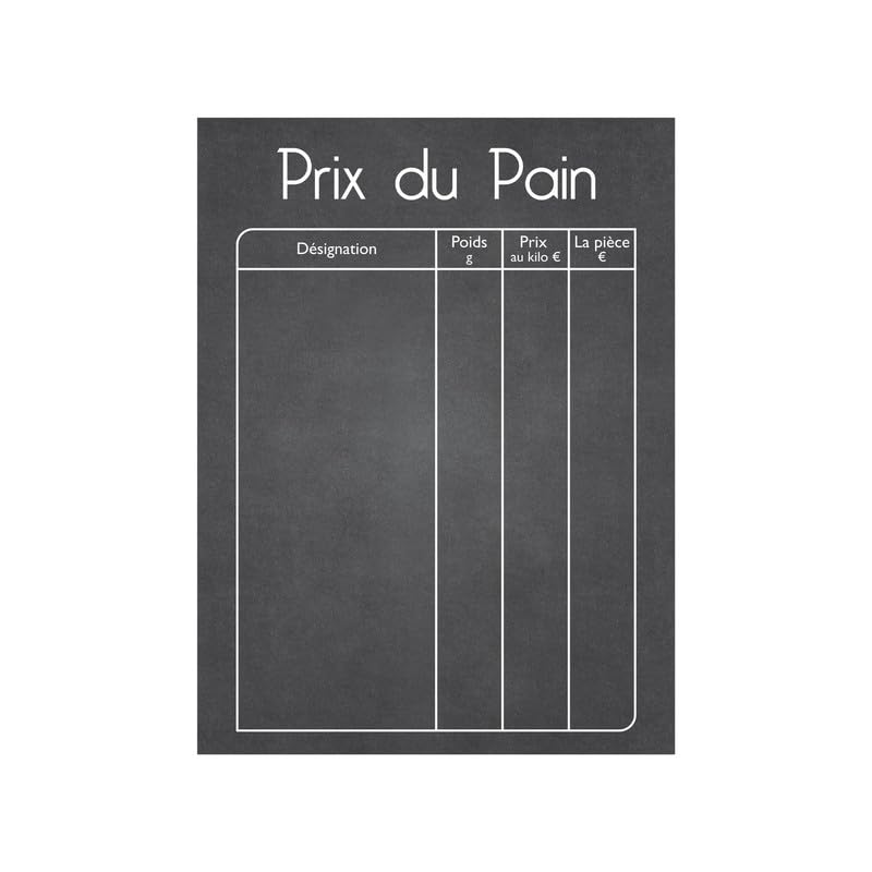 Panneau "PRIX DU PAIN" format A1