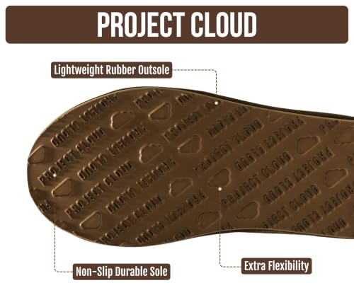 Image of Project Cloud 100% Genuine Leather Shearling Slippers for Women (Nerita) | Australian Fur Lining Memory Foam Insole Non Slip EVA Sole Fuzzy Plush House Shoes Warm Cozy Indoor Footwear Everyday Comfort