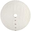 48 Inch Cable Sweater Knit Christmas Tree Skirt with Wooden Toggles Cream White