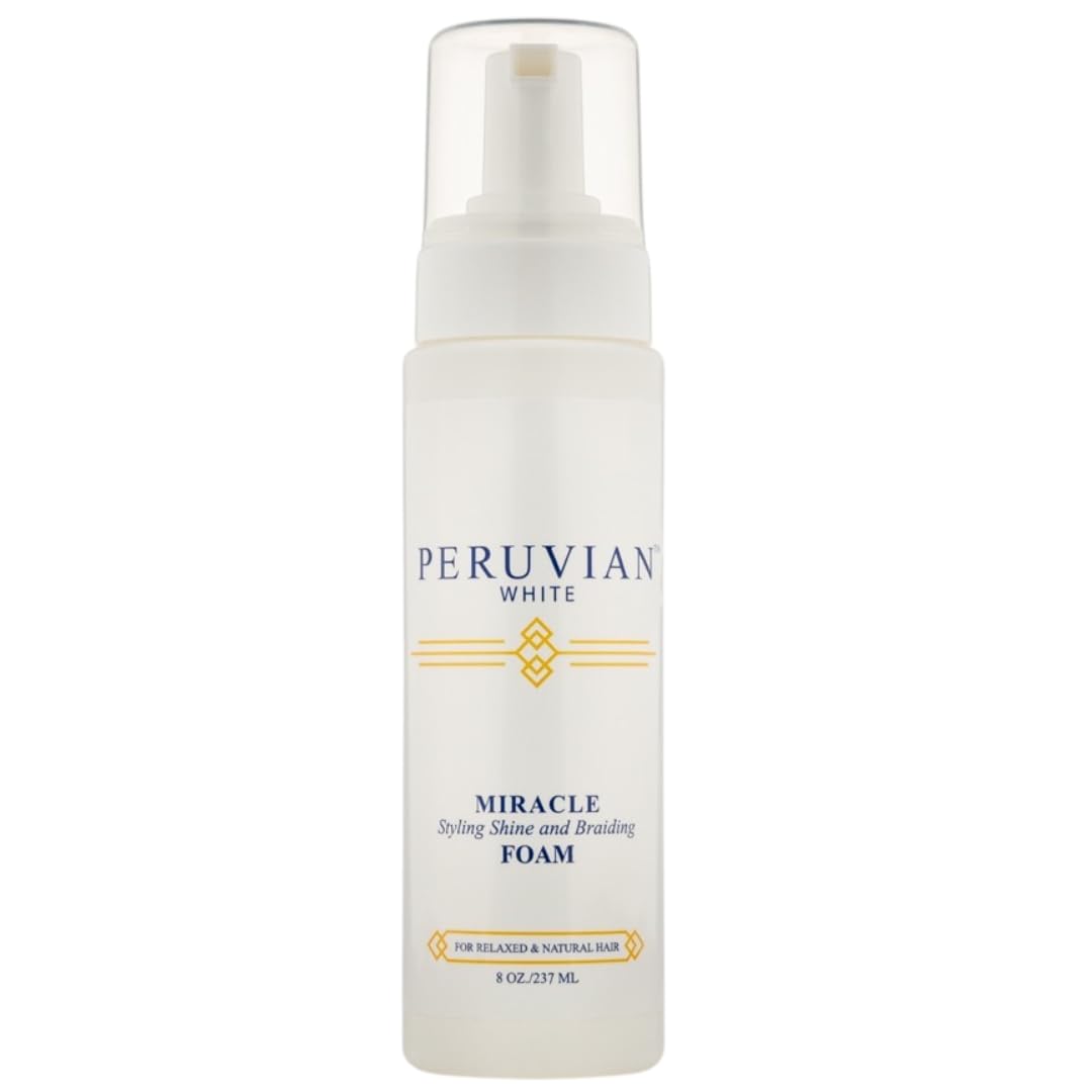 Peruvian white Miracle Styling and Shine Foam Mousse, 8 oz.