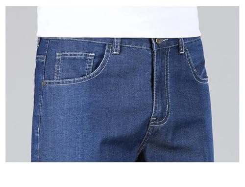 Men's Business Jeans Thin Stretch Denim Pants Straight Casual Loose Cotton Classic Trousers Male4